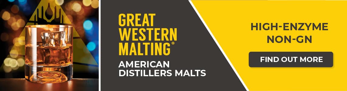 Banner promoting American Distillers Malts