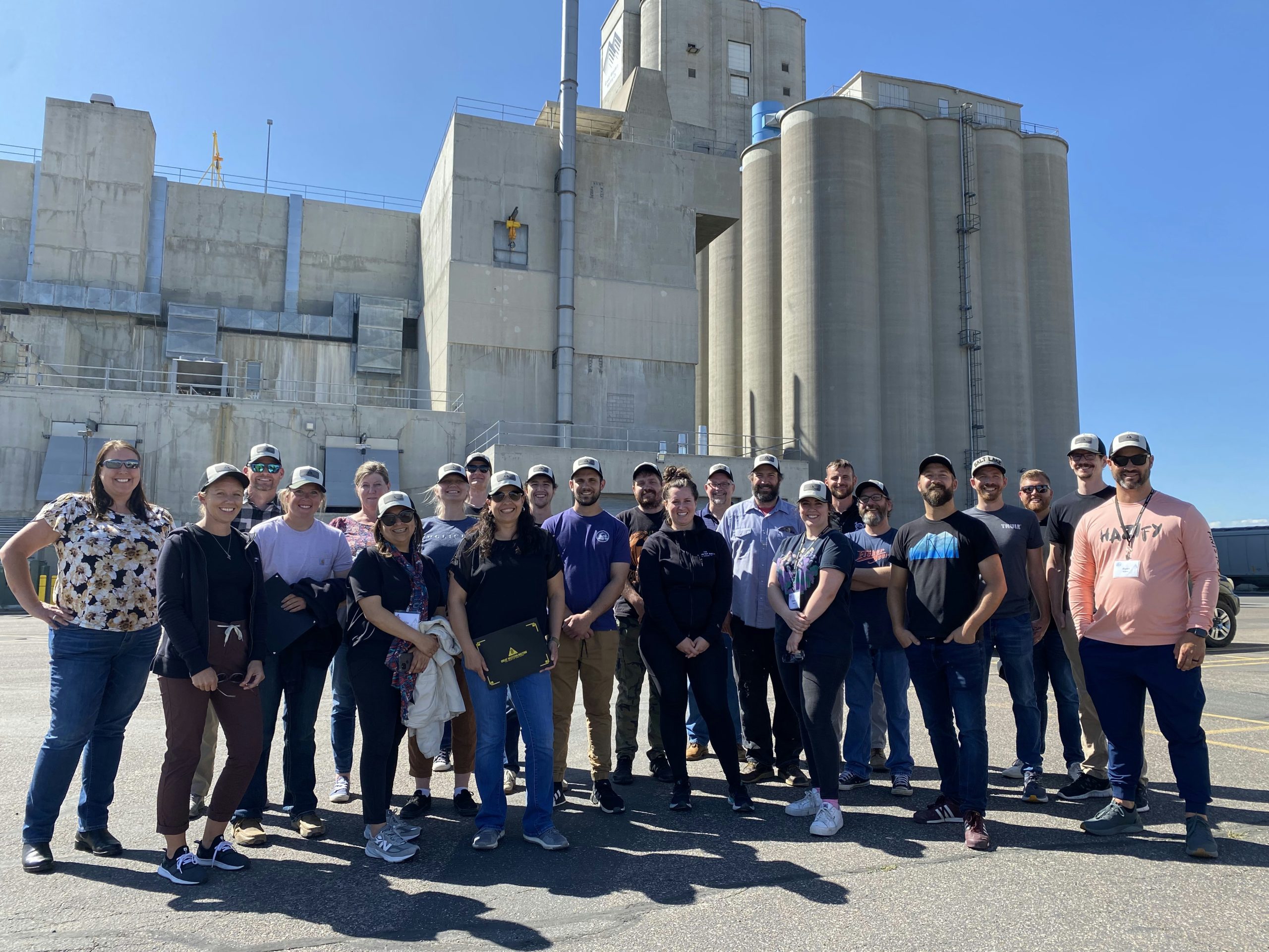 The Pocatello Idaho team standing in front of their plant.